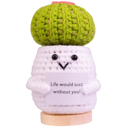 Mwmoeen Pocket Hug Positive Kartoffel Puppe, Lustige Positive Potato Strickpuppe Motivationsgeschenke Beste Freundin Geschenke für Freundin Kleine Geschenke für Frauen(E7) von Mwmoeen