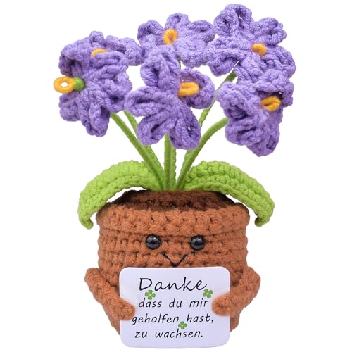 Mwmoeen Pocket Hug Positive Sonnenblume, Kreative Strickwolle Positive Kartoffel, Positive Sukkulente Positiver Kaktus Beste Freundin Geschenke für Freundin Kleine Geschenke für Frauen von Mwmoeen