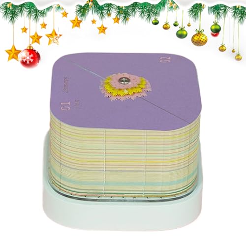 Mwqpgyh 3D Notizblock,Papierskulptur Kalender | Abreißskulptur Aus Papierkunst Für Kinder Erwachsene Hausdekoration Adventsfest Feiertagsplanung Weihnachten von Mwqpgyh