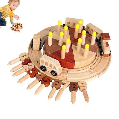 Mwqpgyh Holz Geburtstagskuchen Spielzeug - Kindergeburtstag Attrappe Mit Zugschienen - Pädagogisches Holz Cupcake Deko, Spiellebensmittel Kinderküchen Zubehör Für Und Mädchen Mwqpgyh Holz Geburtstagskuchen Spielzeug - Kindergeburtstag Attrappe Mit Zugschienen - Pädagogisches Holz Cupcake Deko, Spiellebensmittel Kinderküchen Zubehör Für Und Mädchen von Mwqpgyh