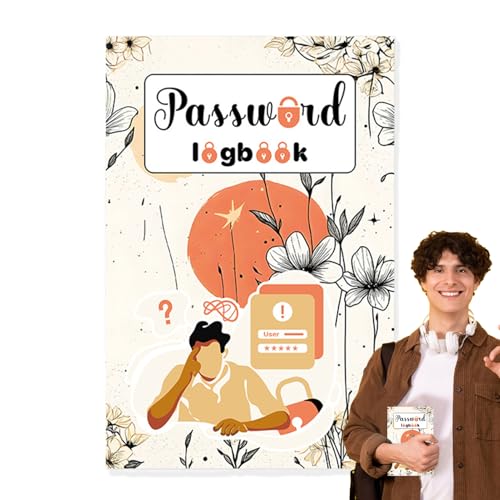 Mwqpgyh Passwort Notizbuch - Tragbarer Webseiten Organizer Notizbuch | Organizer Für Spielekonten & Logins – Sicherer Aufbewahrungshelfer Für Frauen Und Männer von Mwqpgyh