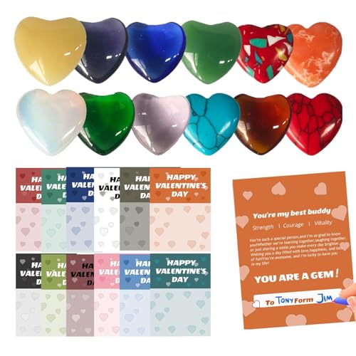 Mwqpgyh Valentinstagskarten, Valentinstagstausch, Valentinstagstausch, Partygeschenke, Liebeskristall-Edelsteine, Steine, 24 x Valentinstagstausch-Partygeschenke, Liebeskristall-Edelsteine für Kinder Mwqpgyh Valentinstagskarten, Valentinstagstausch, Valentinstagstausch, Partygeschenke, Liebeskristall-Edelsteine, Steine, 24 x Valentinstagstausch-Partygeschenke, Liebeskristall-Edelsteine für Kinder von Mwqpgyh