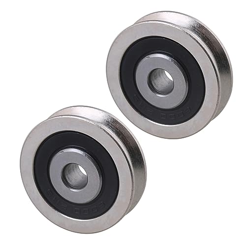 Mxfans 2 x U-Nut-Führungsrolle, 6 x 30 x 8 mm, 355 kg, für Möbelbeschläge von Mxfans