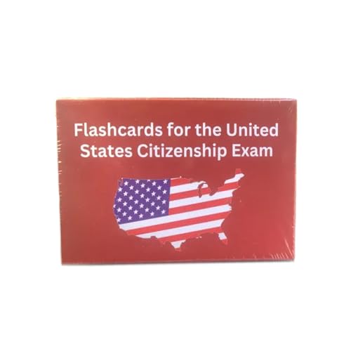 1 Box 100 Fragenkarten für die US-Staatsbürgerschaftsprüfung US Civics Test Lernkarten Papier Study Set Civics Test Preparation von Mxming
