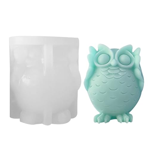 Mxshc 3D-Eulen-Formen, wiederverwendbare Silikonform, antihaftbeschichtet, Gießform für Kerzen, Schokolade, Gips Mxshc 3D-Eulen-Formen, wiederverwendbare Silikonform, antihaftbeschichtet, Gießform für Kerzen, Schokolade, Gips von Mxshc