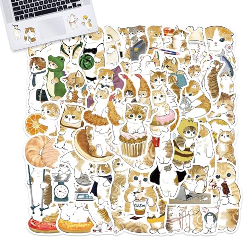 Mxshc 64 Stück Lustiges Katzen Aufkleber Set Cute Katzen Meme Sticker Aus PVC Selbstklebende wasserdichte Dekorative Katze Graffiti Aufkleber Für Skateboards, Wände, Notizbücher Mxshc 64 Stück Lustiges Katzen Aufkleber Set Cute Katzen Meme Sticker Aus PVC Selbstklebende wasserdichte Dekorative Katze Graffiti Aufkleber Für Skateboards, Wände, Notizbücher von Mxshc