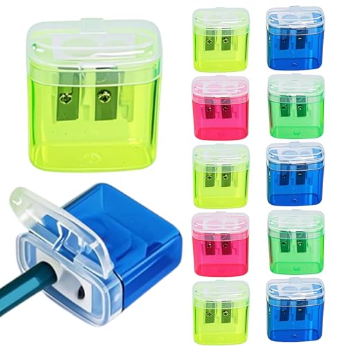 Mxshc Bleistiftspitzer | Manueller Doppelloch Bleistiftspitzer Für Kinder - 12 Stück Mit Aufbewahrungsbox Für Schüler Erwachsene Jugendliche Mxshc Bleistiftspitzer | Manueller Doppelloch Bleistiftspitzer Für Kinder - 12 Stück Mit Aufbewahrungsbox Für Schüler Erwachsene Jugendliche von Mxshc