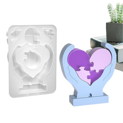 Mxshc Handformen, Silikonbetonformen - Handhaltende Herzkerzenformen - Künstlerische DIY-Aromatherapie-Zement-Bastelarbeiten, Epoxidharz-Kerzenherstellungsform für Hochzeits-Weihnachtsdekoration Mxshc Handformen, Silikonbetonformen - Handhaltende Herzkerzenformen - Künstlerische DIY-Aromatherapie-Zement-Bastelarbeiten, Epoxidharz-Kerzenherstellungsform für Hochzeits-Weihnachtsdekoration von Mxshc