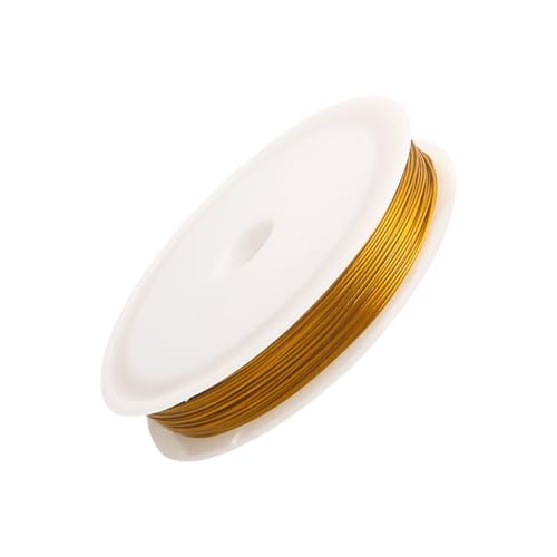 Mxshc Perlendraht,Metallperlendraht für die Herstellung von Schmuck - Gold Silber Bastelbedarf Für Anfänger Halskette Ornamente von Mxshc