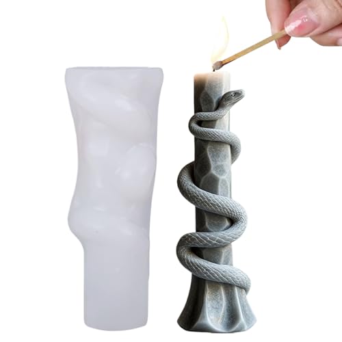 Mxshc Silikonformen für Epoxidharz – hitzebeständige 3D-Epoxid-Schablone, Schlangen-Seifenherstellung, Mehrzweck-Schablone, Ornament-Form für Handwerk, Mousse, Kuchen von Mxshc