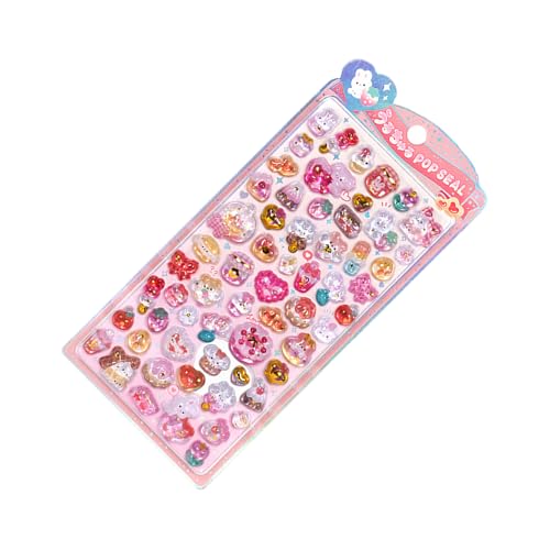 Mxshc Süße Sticker - 3D Bastel Sticker - Harz Kristall Texture Niedliche Deko Für Kinder Erwachsene Kindergarten Lehrer Schüler Basteln von Mxshc