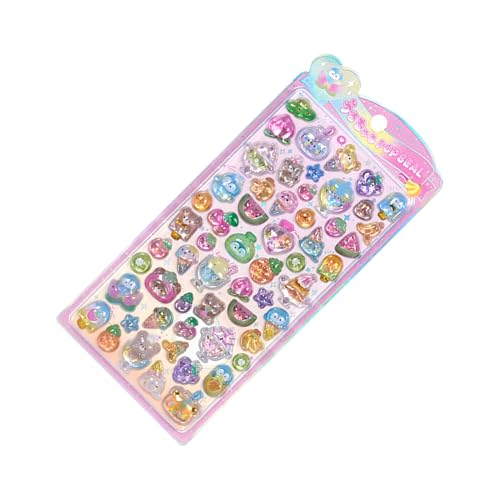 Mxshc Süße Sticker für Teenager - 3D Glitzer Sticker - Kristall Struktur Harz Deko Für Auto Laptop Notizbuch Planer von Mxshc