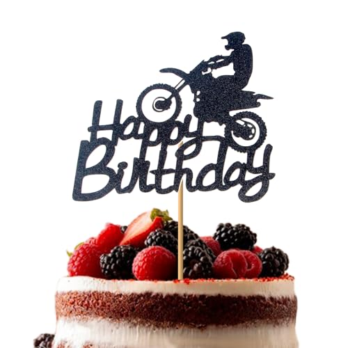 Motorrad Tortendeko, Motorrad Kuchen Topper für Geburtstage und Feiern, Umweltfreundliches Material, Einfach Anzubringen, für Alle Gelegenheiten, Geschenk für Motorradliebhaber Motorrad Tortendeko, Motorrad Kuchen Topper für Geburtstage und Feiern, Umweltfreundliches Material, Einfach Anzubringen, für Alle Gelegenheiten, Geschenk für Motorradliebhaber von MxyVrix