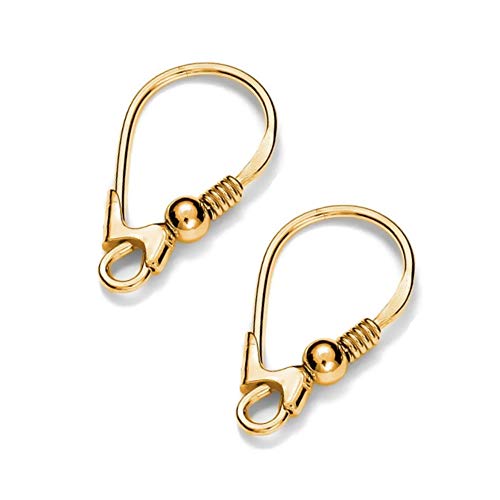 DIY925 1 Paar Damen Ohrhänger Brisuren gold 18mm 925 Sterling Silber 24K vergoldet für die Schmuckherstellung DIY von My-Bead