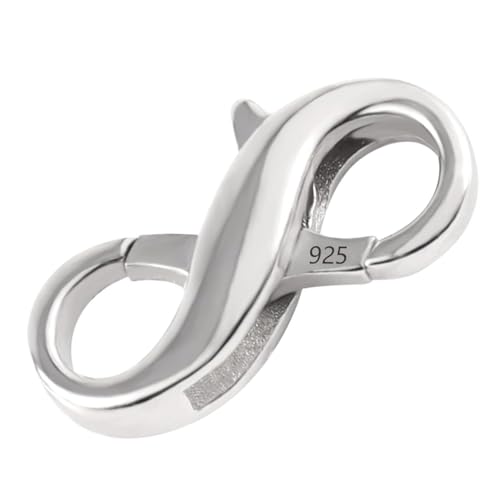 MY-BEAD großer Kettenverschluss Infinity 925 Sterling Silber Doppelkarabiner 14mm Halskette Collier Armband DIY MY-BEAD großer Kettenverschluss Infinity 925 Sterling Silber Doppelkarabiner 14mm Halskette Collier Armband DIY von My-Bead