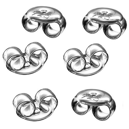 My-Bead 3 Paar Ohrstecker Pousetten 4.5mm 925 Sterling Silber nickelfrei Verschlüsse Ohrringe in Juweliers- Qualität DIY von My-Bead