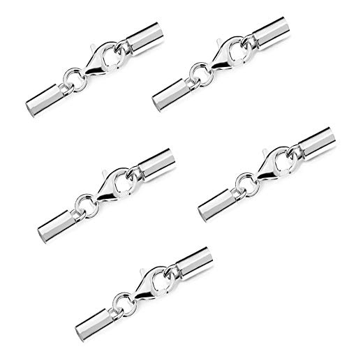 My-Bead 5 Stück Schmuckverschlüsse Set Ø 3.5mm 925 Sterling Silber Verschluss nickelfrei für Ø 3mm Lederarmbänder Ketten My-Bead 5 Stück Schmuckverschlüsse Set Ø 3.5mm 925 Sterling Silber Verschluss nickelfrei für Ø 3mm Lederarmbänder Ketten von My-Bead