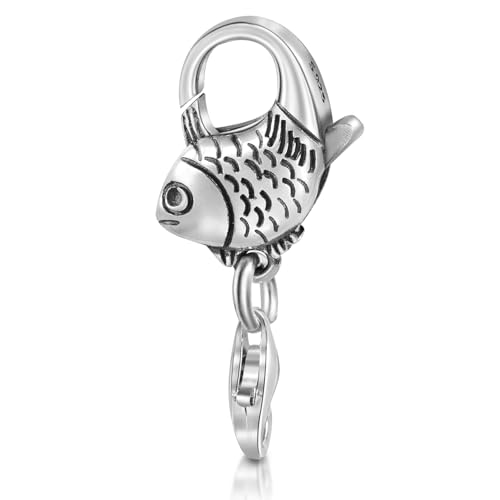 My-Bead Kettenverschluss Fisch 925 Sterling Silber doppelter Karabinerverschluss 22mm für Halsketten Collier Armbänder DIY My-Bead Kettenverschluss Fisch 925 Sterling Silber doppelter Karabinerverschluss 22mm für Halsketten Collier Armbänder DIY von My-Bead