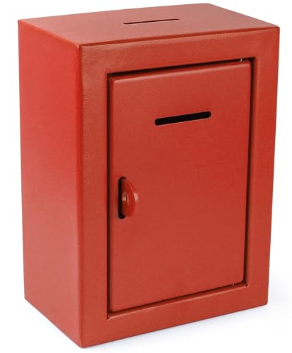 Spendenbox aus Metall, für Wohltätigkeitsorganisationen, aus Stahl, für Wahlurnen, Büro, Vorschlagsbox, sichere Box mit Schlitz vorne und oben, einfache Wandmontage mit vorgebohrten Löchern, 21,6 x Spendenbox aus Metall, für Wohltätigkeitsorganisationen, aus Stahl, für Wahlurnen, Büro, Vorschlagsbox, sichere Box mit Schlitz vorne und oben, einfache Wandmontage mit vorgebohrten Löchern, 21,6 x von My Charity Boxes