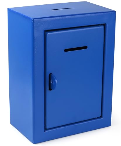 Spendenbox aus Metall, für Wohltätigkeitsorganisationen, aus Stahl, für Wahlurnen, Büro, Vorschlagsbox, sichere Box mit Schlitz vorne und oben, einfache Wandmontage mit vorgebohrten Löchern, 21,6 x Spendenbox aus Metall, für Wohltätigkeitsorganisationen, aus Stahl, für Wahlurnen, Büro, Vorschlagsbox, sichere Box mit Schlitz vorne und oben, einfache Wandmontage mit vorgebohrten Löchern, 21,6 x von My Charity Boxes
