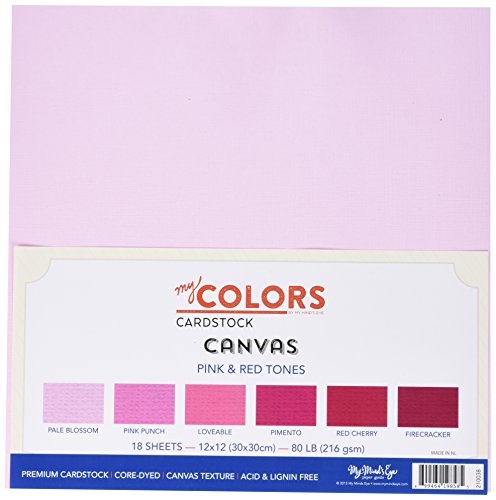 My Colors Cardstock 30,5 x 30,5 cm Leinwand Töne Karton, Pink/Rot von My Colors