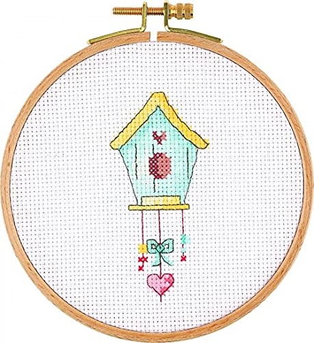 My Cross Stitch Hoop Kits-E-Serie, Vogelhaus, 13 cm von My Cross Stitch