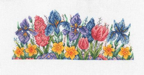 My Cross Stitch SBCS02 Modernes Blumenmuster, Frühlingsfreude, 30.5 x 12 cm von My Cross Stitch
