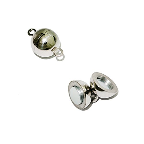 Magnetverschluss, Magnetschließe Edelstahl mit eingeschweißter Öse (8.0mm) von My Home Crystal - Michael Schilowsky