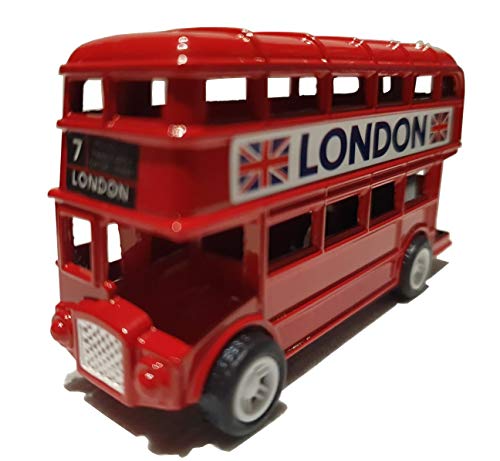 Bleistiftspitzer mit London-Bus, Druckguss-Metall/Rot, Doppeldecker-Routemaster/britisches Souvenir, aus England, für Schule, Büro oder Zuhause von My London Souvenirs