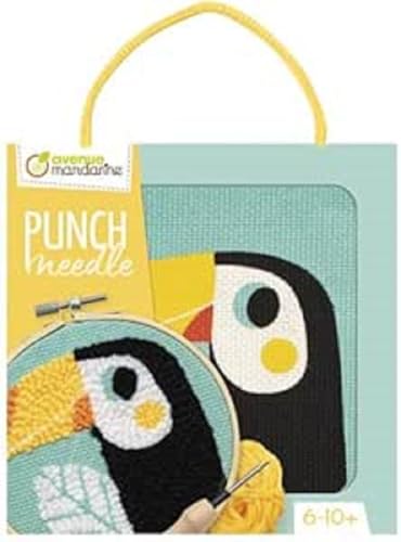 Avenue Mandarine - EIN Stickbild Punch Needle, Kreuzstich-Set für Kinder – ab 6 Jahren – Tukan zum Nähen Stoff 18 x 18 cm, Nadel Punch Nadel, Kunststoffnadel, Anleitung – KC152C Avenue Mandarine - EIN Stickbild Punch Needle, Kreuzstich-Set für Kinder – ab 6 Jahren – Tukan zum Nähen Stoff 18 x 18 cm, Nadel Punch Nadel, Kunststoffnadel, Anleitung – KC152C von My Mandarine