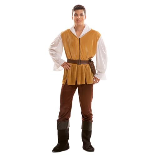 My Other Me Mesonero Kostüm für Herren, Größe XXL, inklusive weißem Langarmhemd, Senfweste aus Samtstoff, Gürtel mit Schnalle, Tasche und braune Hose und schwarze Stiefelstulpen. My Other Me Mesonero Kostüm für Herren, Größe XXL, inklusive weißem Langarmhemd, Senfweste aus Samtstoff, Gürtel mit Schnalle, Tasche und braune Hose und schwarze Stiefelstulpen. von My Other Me