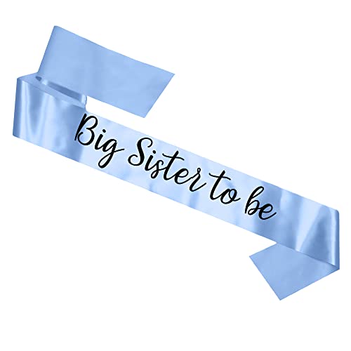 Big Brother to Be – Big Sister to Be Schärpe,Baby Blue & Baby Pink,Ältere Geschwister,Neugeborenes Baby,Babyparty,Geschlecht Offenbarung,Schwangerschaftsankündigung (Big Sister to be,Baby Blue) von My Pretty Little Gifts