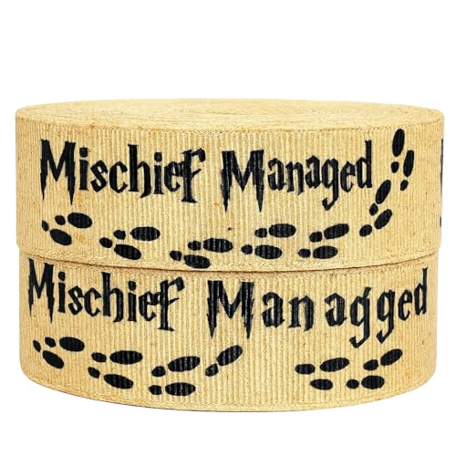 Harry-Potter-Karte von Mischief, 2 m x 22 mm breit, für personalisierte Geburtstagstortendekoration, Band und Dekorationsideen für Geschenkpapier, Schleifen, Aufsätze, Verpackung für Box-Ballonschnur von My Ribbon Laces