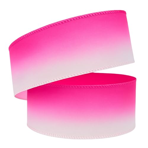 Hot Pink & White Ombre Kuchenband Farbverlauf Rosa zu Weiß Einfassung - Doppelseitiger Polyesterrand für Geburtstagskuchen, Basteln, Dekorationen & Geschenkverpackungen (Pink Ombre, 5M) von My Ribbon Laces