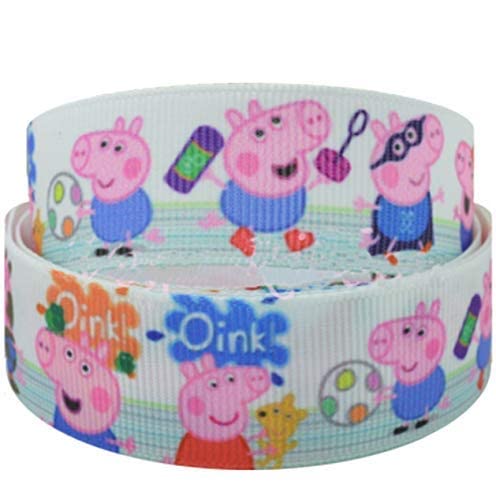Peppa & George Pig Partyband, 2 m x 22 mm breit, für personalisierte Geburtstagstortendekoration, Schleifen, Dekorationen, Geschenkpapier, Schleifen, Topper, Geschenktüten, Boxen, Ballonschnur, Peppa & George Pig Partyband, 2 m x 22 mm breit, für personalisierte Geburtstagstortendekoration, Schleifen, Dekorationen, Geschenkpapier, Schleifen, Topper, Geschenktüten, Boxen, Ballonschnur, von My Ribbon Laces
