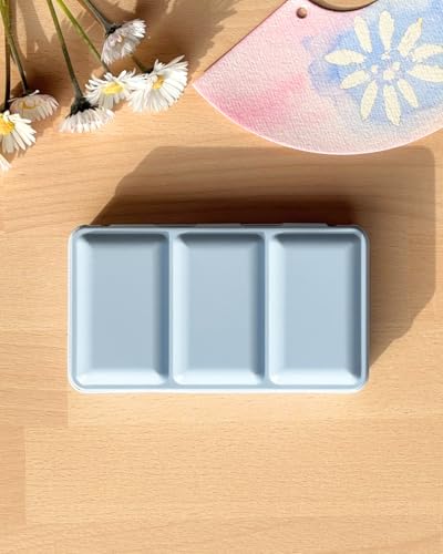 My Rock Way Wasserfarbenbox Sky Blue Leer, aus Metall, für 12 halbe Nägel oder 6 Behälter, mit Mischpalette und flachem Boden, leicht, Reisegröße, perfekt als Geschenk My Rock Way Wasserfarbenbox Sky Blue Leer, aus Metall, für 12 halbe Nägel oder 6 Behälter, mit Mischpalette und flachem Boden, leicht, Reisegröße, perfekt als Geschenk von My Rock Way
