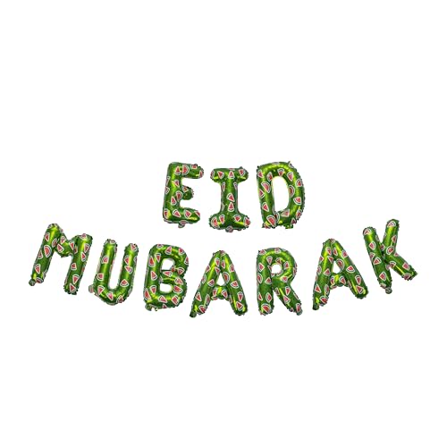 Eid Mubarak Palästina Themed Decoration| Eid Mubarak Wassermelone Folie Buchstaben Luftballons Hängende Dekoration Grün Eid Mubarak Palästina Themed Decoration| Eid Mubarak Wassermelone Folie Buchstaben Luftballons Hängende Dekoration Grün von My Salah Mat