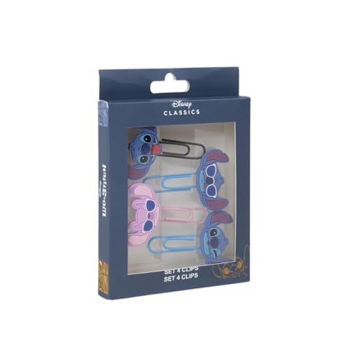 My sweety pop Stitch Kawaii Büroklammern – 4 Stück – Büro- und Schulbedarf, originelles Schreibwaren-Zubehör, ideal für Studenten, Büro und Disney-Fans von My sweety pop