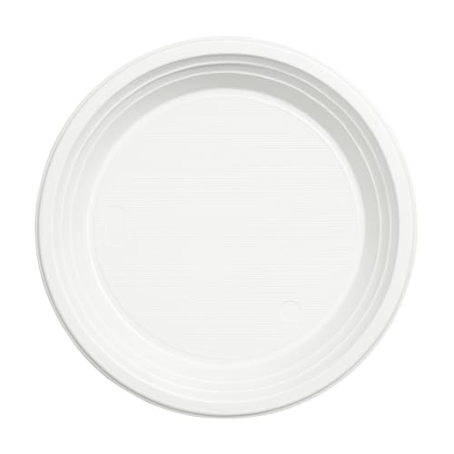 MyPapp Plastikteller Stück Ungeteilt | Mehrweg Ø22 cm Plastik Teller Kunststoffteller | Partyteller Partygeschirr Plastikgeschirr (1000) von MyPapp