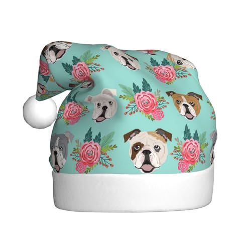 Geometrischer Plüsch-Weihnachtsmannmütze, niedlicher Weihnachtsmütze, Weihnachtsmannmütze, für Weihnachtsfeier, Erwachsene, Uni, lustiger englischer Hund, 1 Geometrischer Plüsch-Weihnachtsmannmütze, niedlicher Weihnachtsmütze, Weihnachtsmannmütze, für Weihnachtsfeier, Erwachsene, Uni, lustiger englischer Hund, 1 von MyPiky