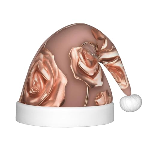 MyPiky Rotgoldener Tapetendruck, Weihnachtsmütze, Weihnachtsmannmütze für Kinder und Jungen, Mädchen, Weihnachtsmannmütze für Kinder, Weihnachtsgeschenke, Weihnachten von MyPiky