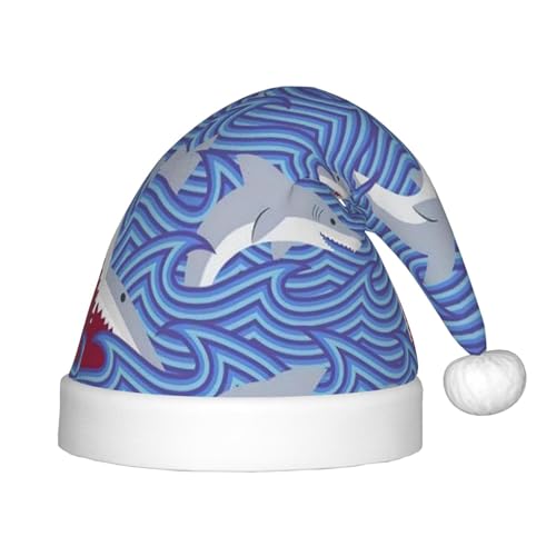 MyPiky Weihnachtsmütze mit Fischaufdruck, Weihnachtsmannmütze für Kinder und Jungen, Mädchen, Weihnachtsmannmütze für Kinder, Weihnachtsgeschenke MyPiky Weihnachtsmütze mit Fischaufdruck, Weihnachtsmannmütze für Kinder und Jungen, Mädchen, Weihnachtsmannmütze für Kinder, Weihnachtsgeschenke von MyPiky