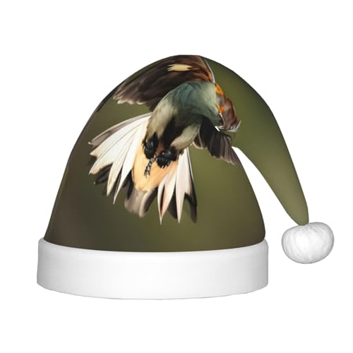 MyPiky Weihnachtsmütze mit Jagd-Motiv "fliegender, wilder Aufdruck", Weihnachtsmannmütze für Kinder und Jungen und Mädchen, Weihnachtsgeschenke von MyPiky