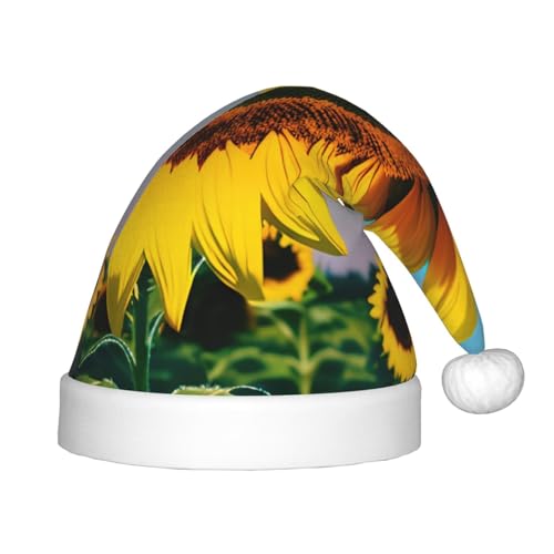 MyPiky Weihnachtsmütze mit Sonnenblumen-Motiv, Weihnachtsmannmütze für Kinder und Jungen, Mädchen, Weihnachtsmannmütze für Kinder, Weihnachtsgeschenke MyPiky Weihnachtsmütze mit Sonnenblumen-Motiv, Weihnachtsmannmütze für Kinder und Jungen, Mädchen, Weihnachtsmannmütze für Kinder, Weihnachtsgeschenke von MyPiky