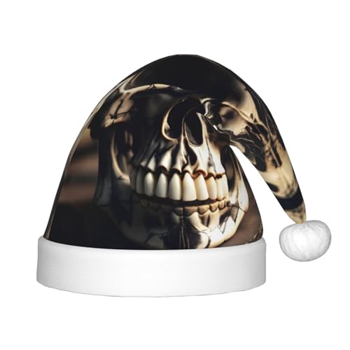 MyPiky Weihnachtsmütze mit Totenkopf-Motiv, Skelett-Knochen-Aufdruck, Weihnachtsmütze für Kinder und Jungen, Mädchen, Weihnachtsmannmütze für Kinder MyPiky Weihnachtsmütze mit Totenkopf-Motiv, Skelett-Knochen-Aufdruck, Weihnachtsmütze für Kinder und Jungen, Mädchen, Weihnachtsmannmütze für Kinder von MyPiky