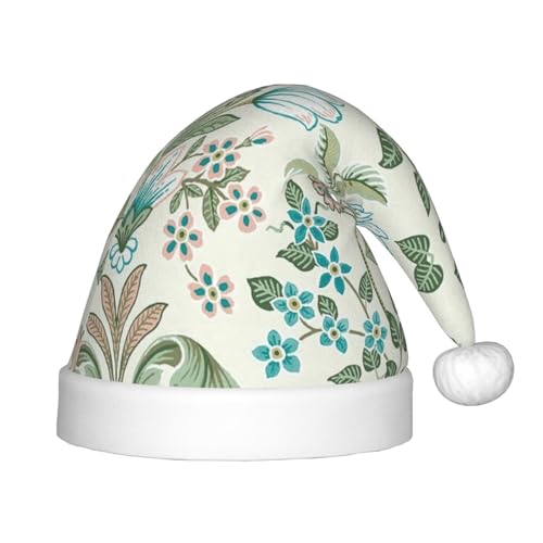 MyPiky Weihnachtsmütze mit grünem Blumendruck, Weihnachtsmannmütze für Kinder und Jungen, Mädchen, Weihnachtsmannmütze für Kinder, Weihnachtsgeschenke MyPiky Weihnachtsmütze mit grünem Blumendruck, Weihnachtsmannmütze für Kinder und Jungen, Mädchen, Weihnachtsmannmütze für Kinder, Weihnachtsgeschenke von MyPiky
