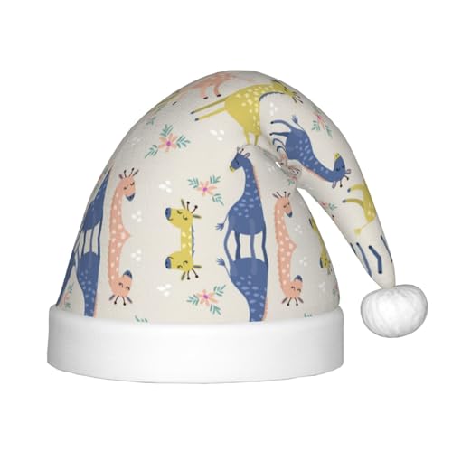 MyPiky Weihnachtsmütze mit niedlichem Giraffen-Druck, für Kinder und Jungen, Mädchen, Weihnachtsmannmütze für Kinder, Weihnachtsgeschenke MyPiky Weihnachtsmütze mit niedlichem Giraffen-Druck, für Kinder und Jungen, Mädchen, Weihnachtsmannmütze für Kinder, Weihnachtsgeschenke von MyPiky