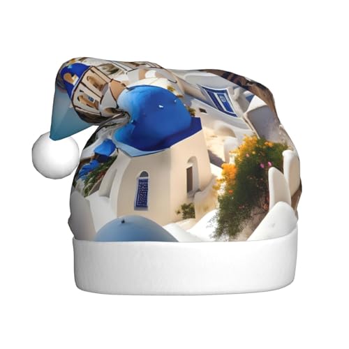 Schottischer Retro-Druck, Plüsch-Weihnachtsmannmütze, niedliche Weihnachtsmütze, Weihnachtsmannmütze, für Weihnachtsfeier, Erwachsene, Uni, Santorin, griechische Insel, Meerblick, 1 Schottischer Retro-Druck, Plüsch-Weihnachtsmannmütze, niedliche Weihnachtsmütze, Weihnachtsmannmütze, für Weihnachtsfeier, Erwachsene, Uni, Santorin, griechische Insel, Meerblick, 1 von MyPiky