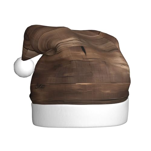Schottischer Retro-Druck, Plüsch-Weihnachtsmannmütze, niedlicher Weihnachtsmütze, Weihnachtsmannmütze, für Weihnachtsfeier, Erwachsene, Uni, rustikales altes Scheunenholz, 1 Schottischer Retro-Druck, Plüsch-Weihnachtsmannmütze, niedlicher Weihnachtsmütze, Weihnachtsmannmütze, für Weihnachtsfeier, Erwachsene, Uni, rustikales altes Scheunenholz, 1 von MyPiky