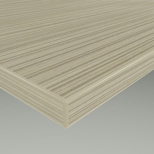 MySpiegel.de Tischplatte Holz Zuschnitt nach Maß Beschichtete Holzdekorplatte Lamella Cream in 19mm Stärke (70 x 70 cm, Lamella Cream) von MySpiegel.de